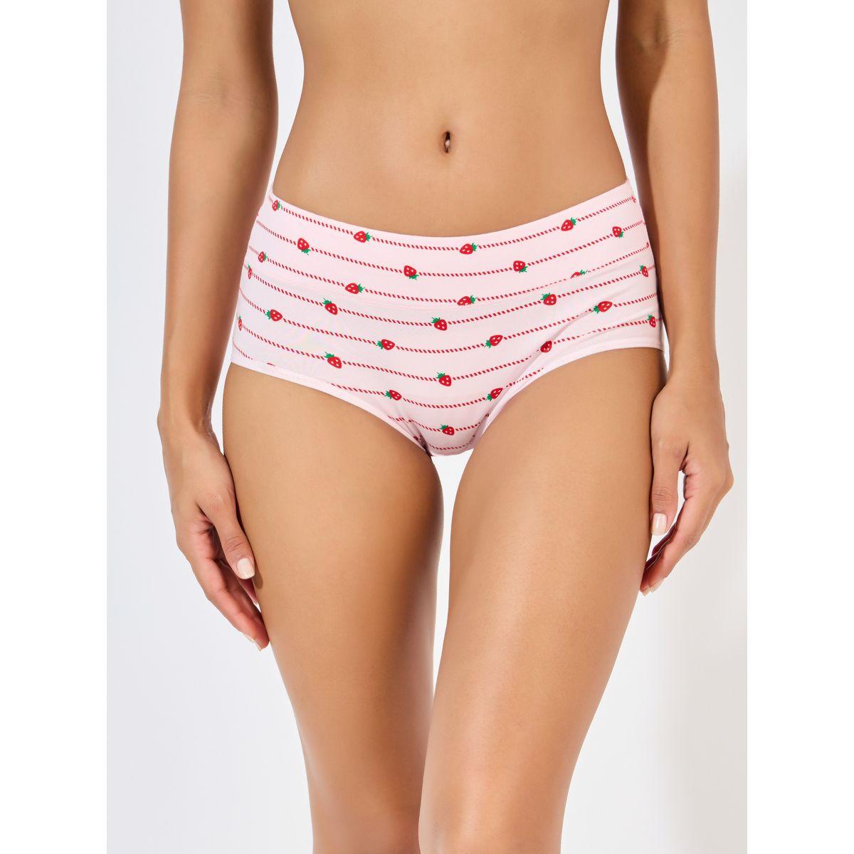 Styli Pack of 4 - Strawberry Print Short Briefs-women-clothing-lingerie-panties-image-7