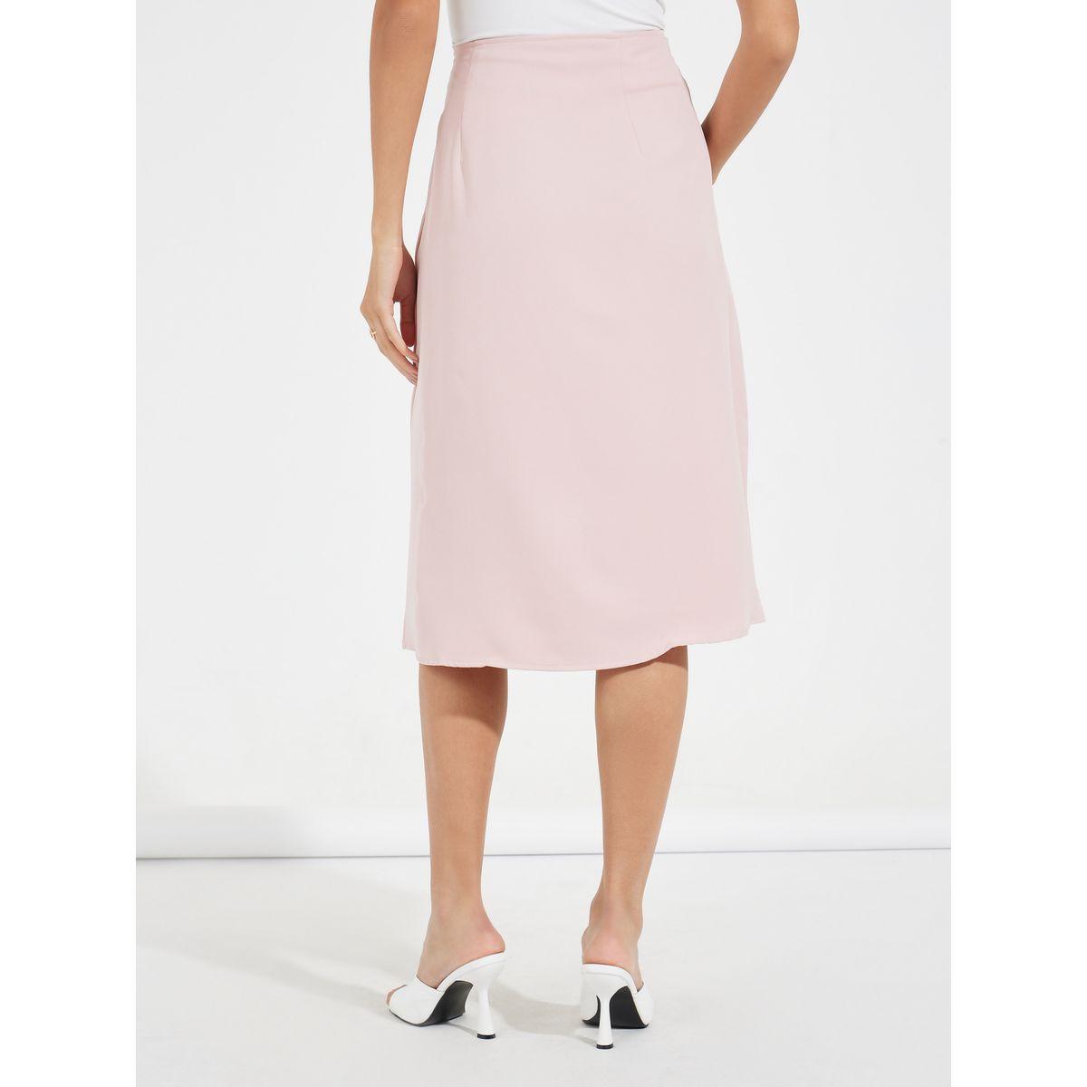 تنورة ميدي سادة بقصة مستقيمة وسحَّاب مخفي-women-clothing-bottoms-skirts-image-4