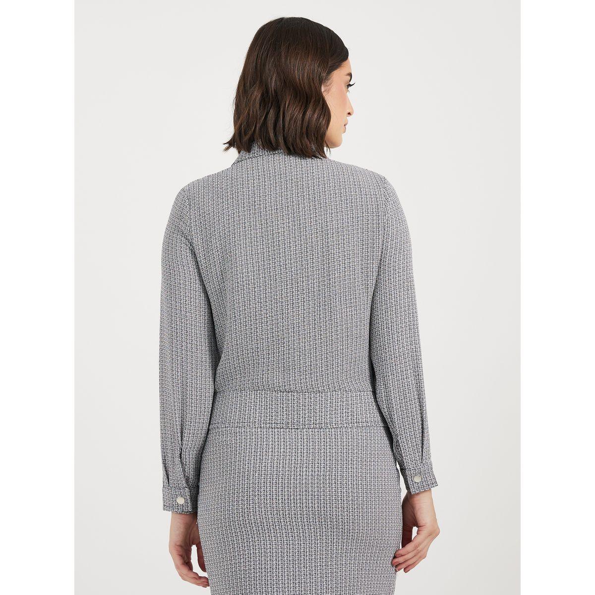 Styli Tweed Collared Jacket with Buttons-women-winterwear-coatsandjackets-jackets-image-4