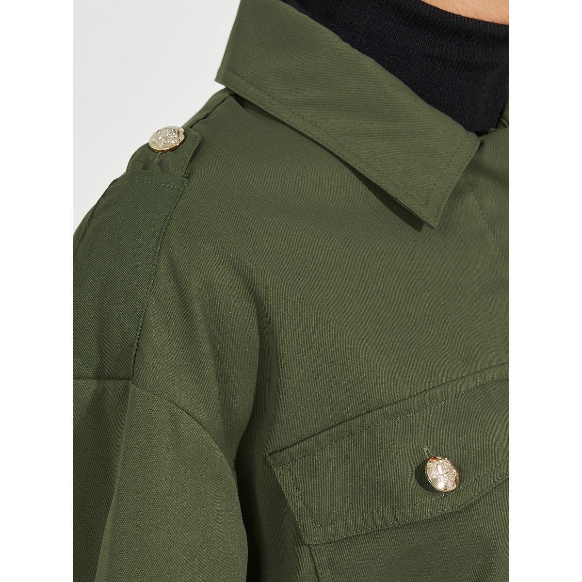 بلوزة تويل فضفاضة مع جيوب بطية إغلاق-women-clothing-shirtsandblouses-shirts-image-4
