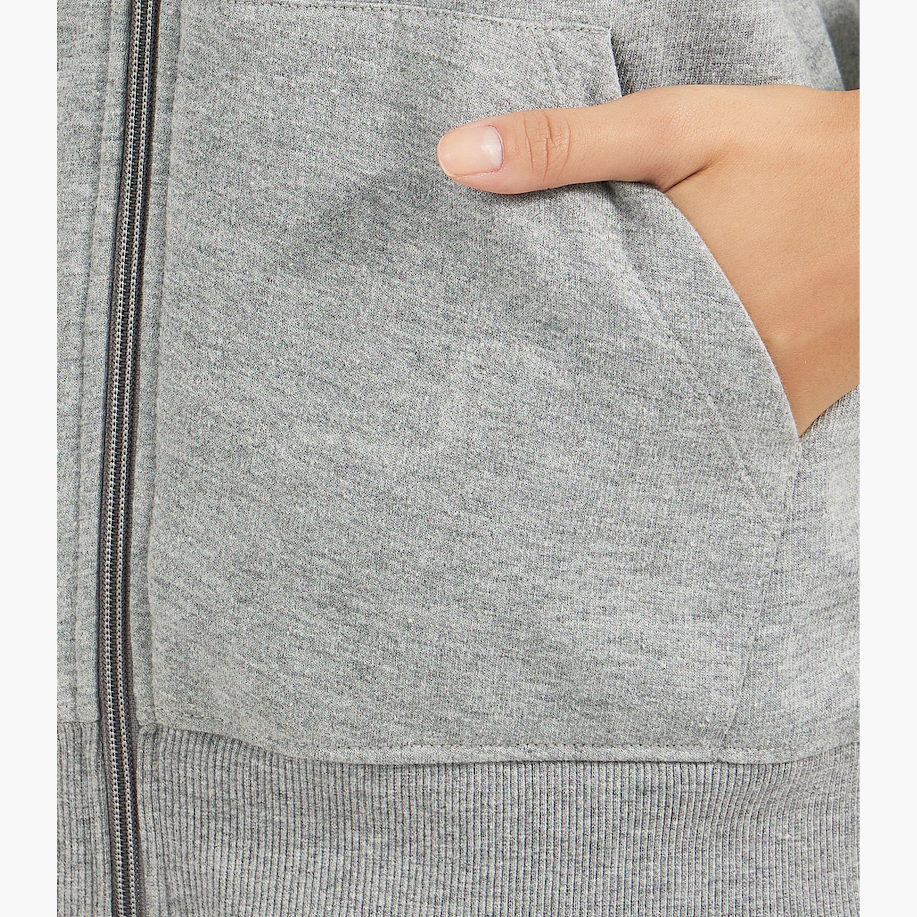 Styli Solid Front Zip Hoodie and Wide Leg Joggers Co-Ords-women-clothing-coordsets-image-5