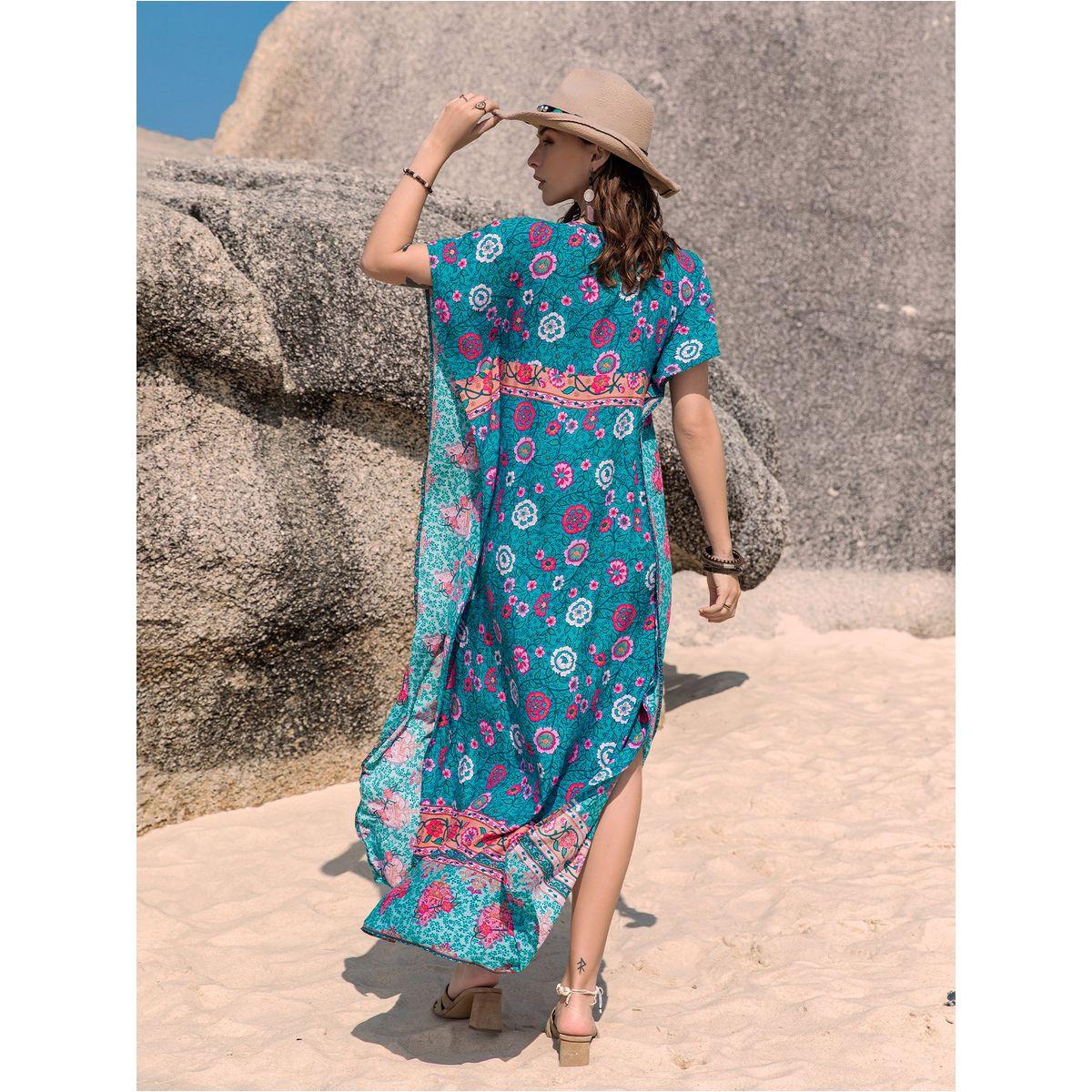 فستان طويل مطبع بطبعة زهور رَستي دَستي × ستايلي-women-clothing-dresses-image-4
