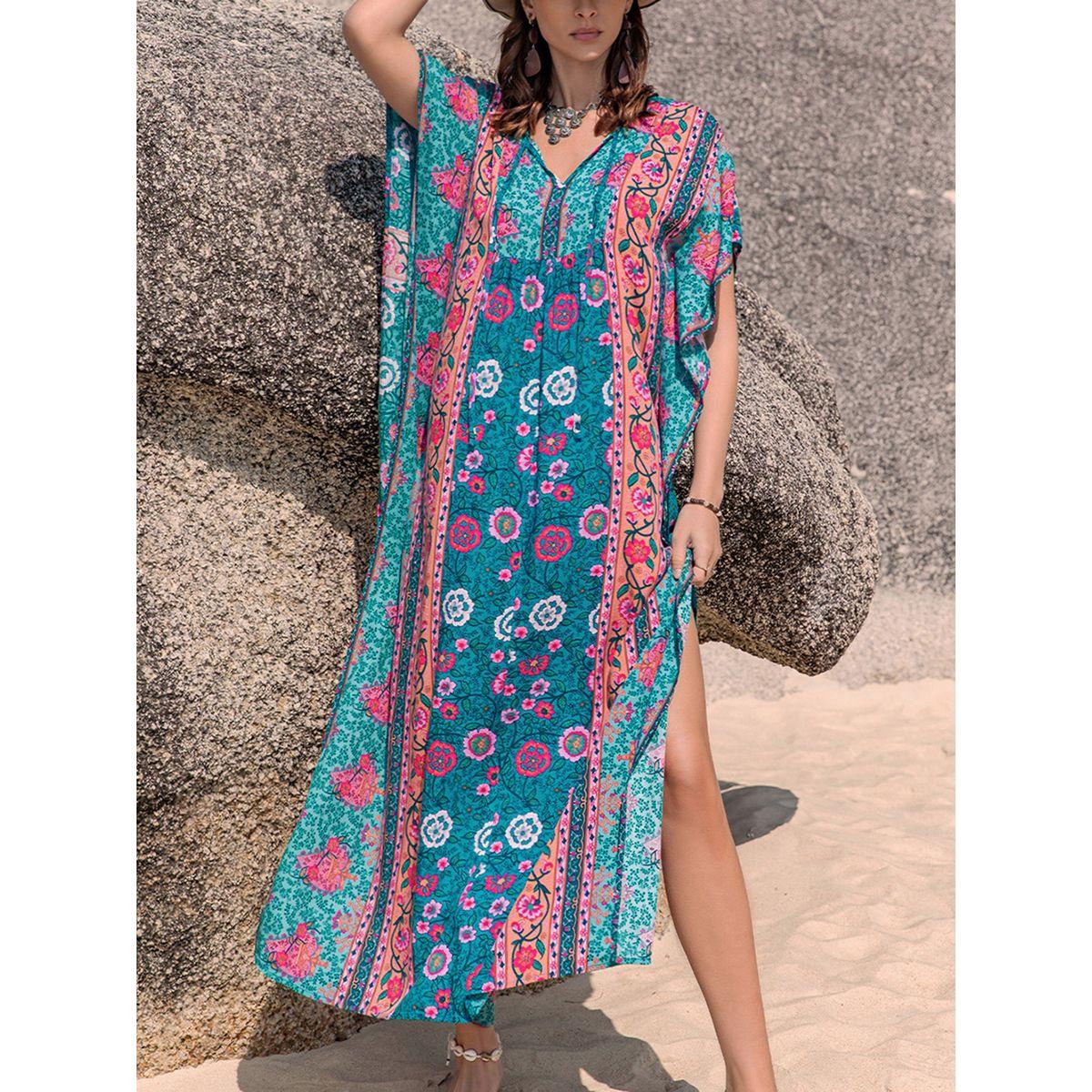 فستان طويل مطبع بطبعة زهور رَستي دَستي × ستايلي-women-clothing-dresses-image-5