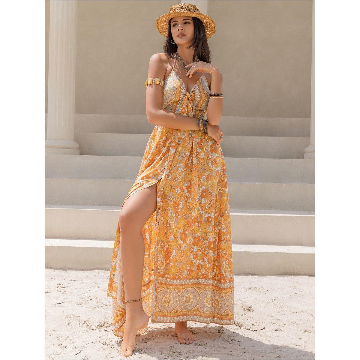 Russty Dustty X Styli Russty Dustty Floral Print Tie Front Cami Maxi Dress-women-clothing-dresses-image-1