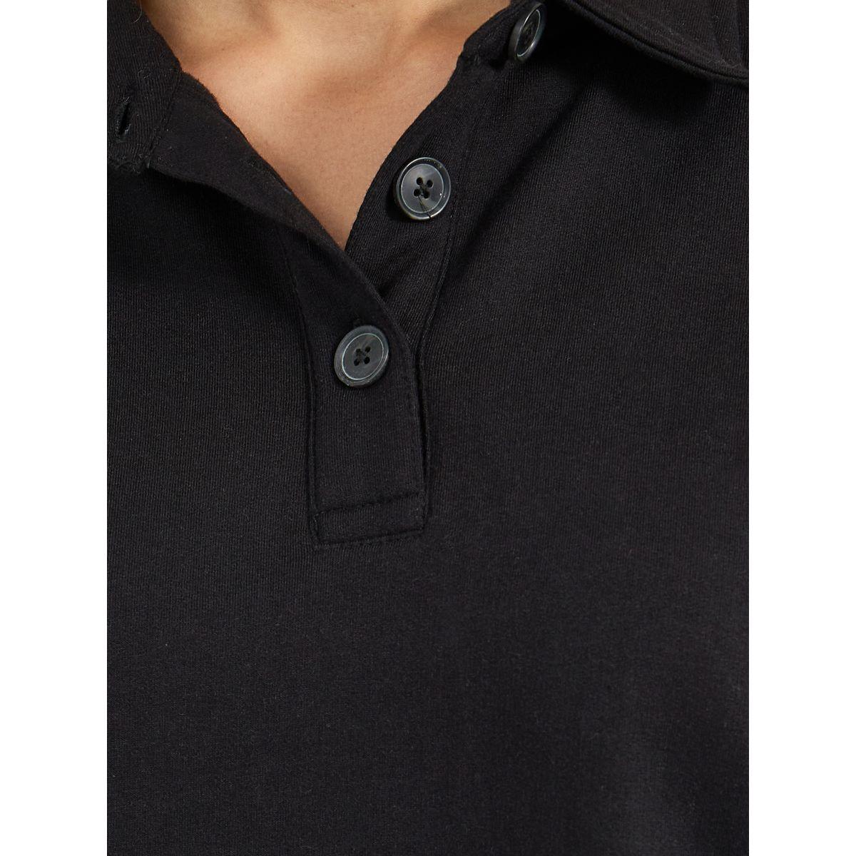 Styli Solid Long Sleeves Polo T-Shirt & Pants Co-Ords Set-women-clothing-coordsets-image-4