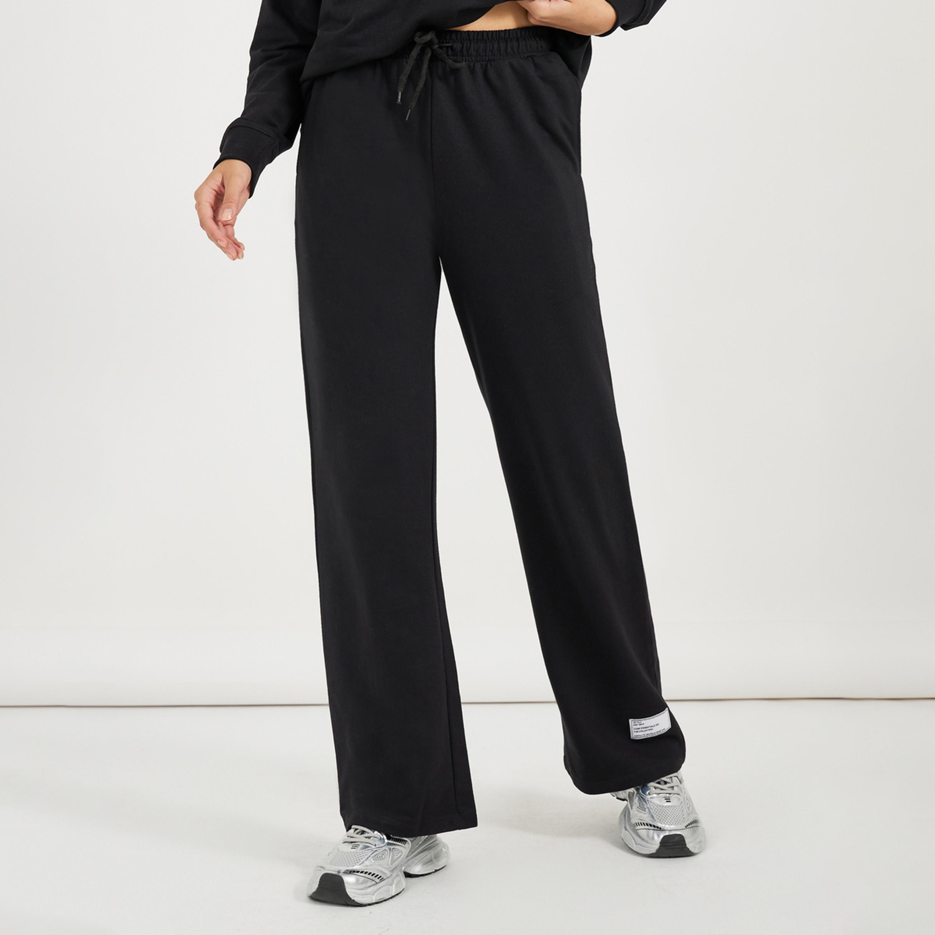 Styli Loopback Longline Sweatshirt and Wide Leg Joggers Co-Ords-women-clothing-coordsets-image-5