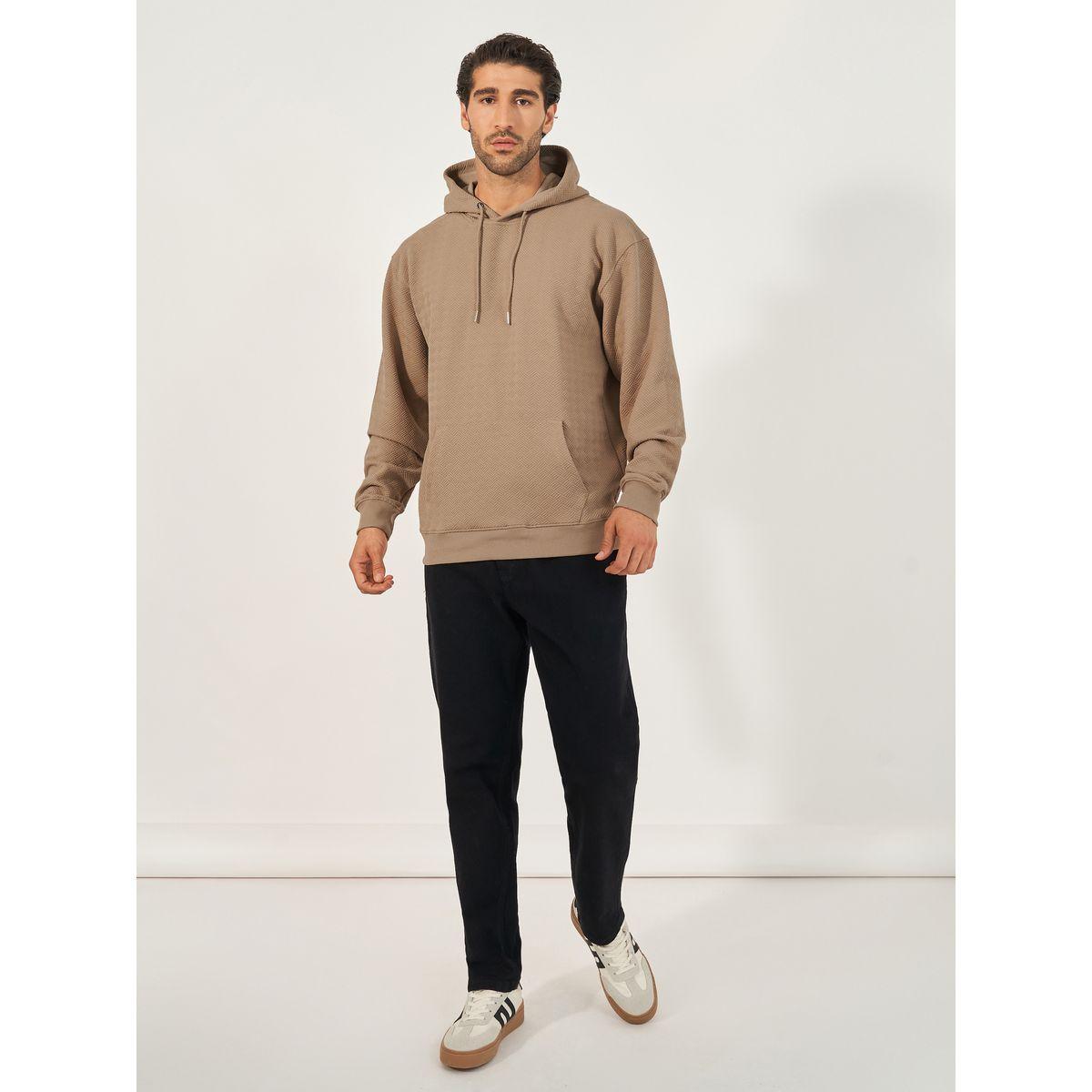 Styli Geo Textured Relaxed Fit Hoodie with Kangaroo Pocket-men-winterwear-hoodiesandsweatshirts-image-2
