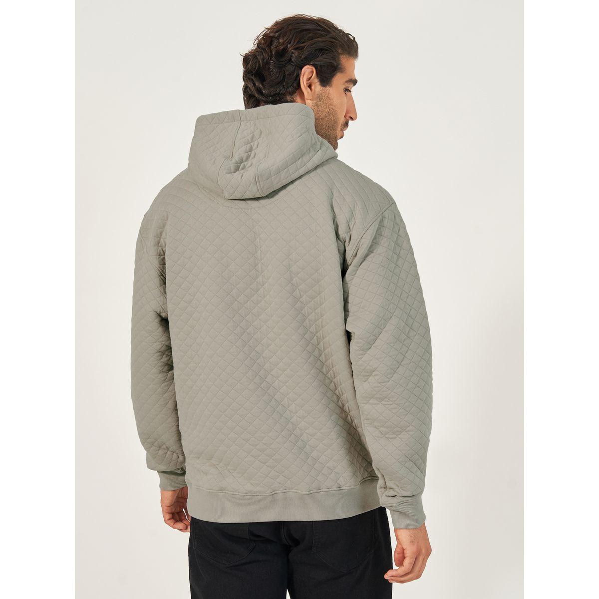 Styli Diamond Quilted Relaxed Hoodie with Kangaroo Pocket-men-winterwear-hoodiesandsweatshirts-image-4