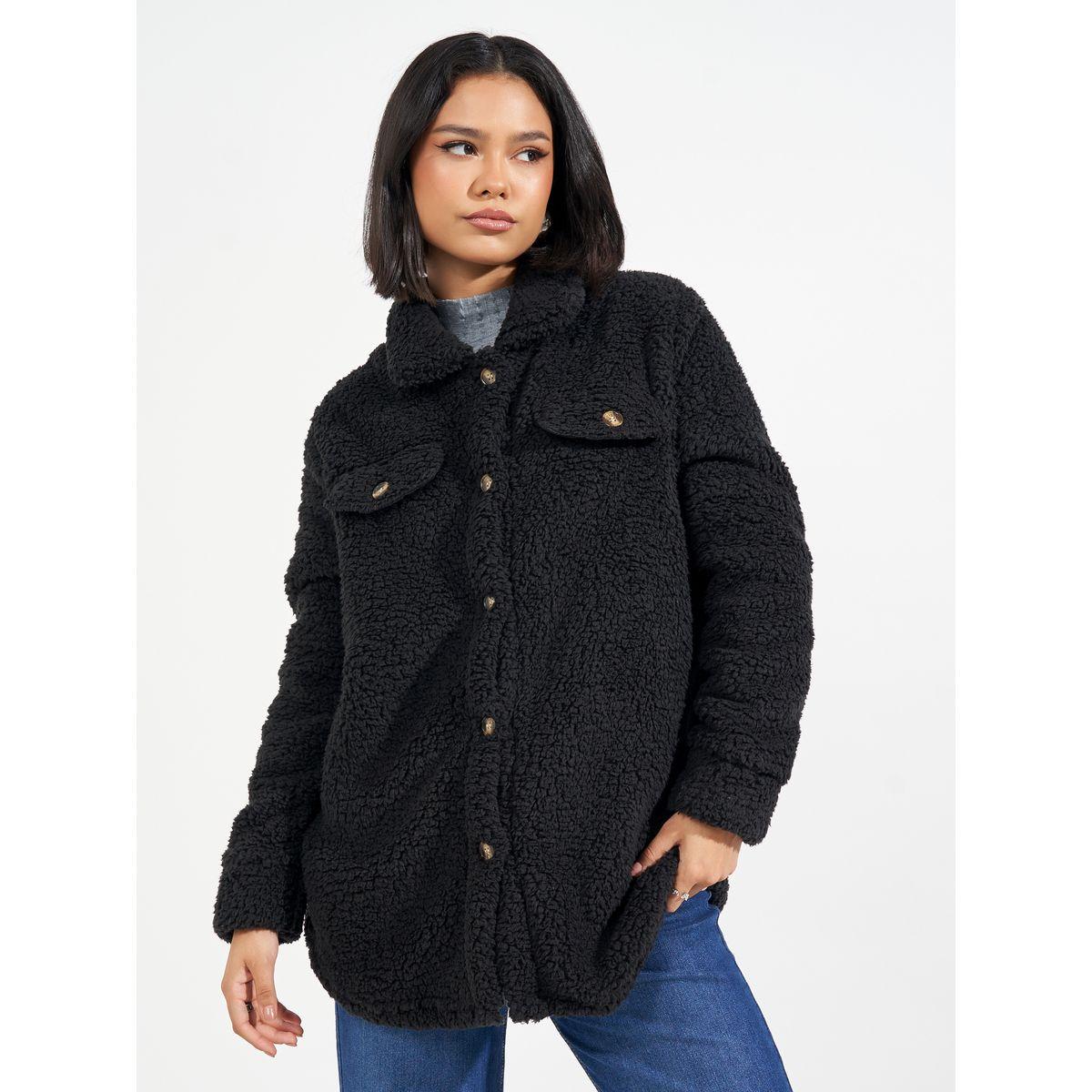 Styli Oversized Longline Faux Fur Shacket-women-winterwear-coatsandjackets-jackets-image-1