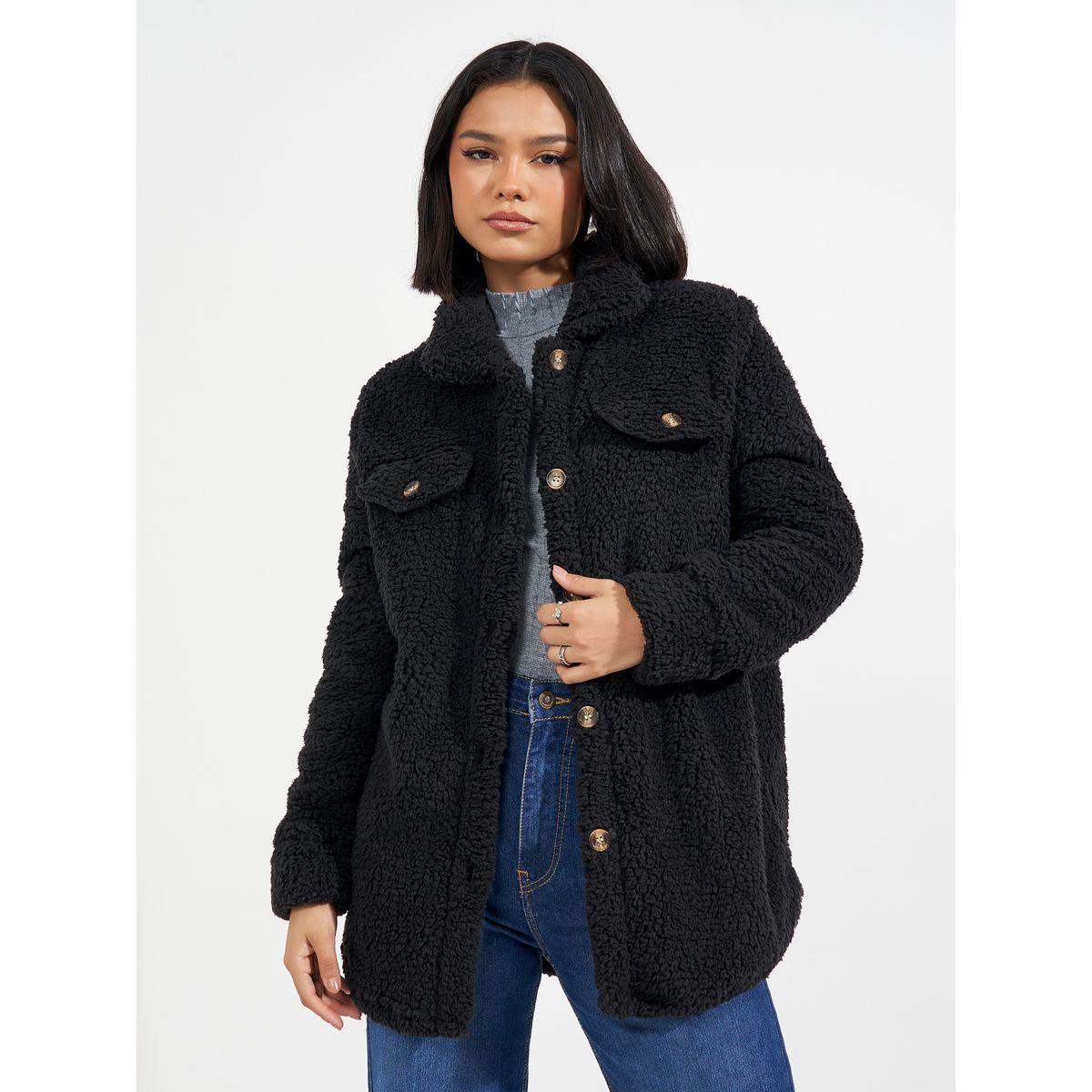 Styli Oversized Longline Faux Fur Shacket-women-winterwear-coatsandjackets-jackets-image-2
