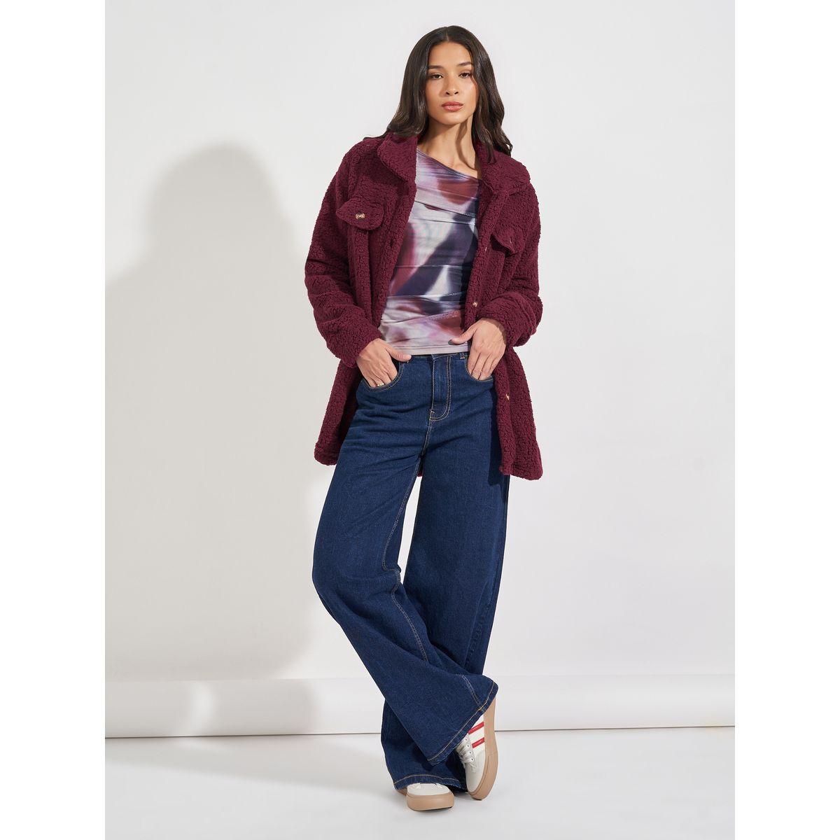 شاكيت طويل فضفاض بفرو صناعي-women-winterwear-coatsandjackets-jackets-image-2