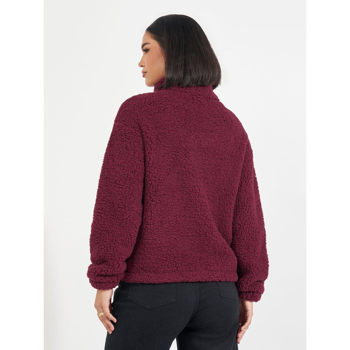 Styli Regular Fit Regular Length Faux Fur Bomber Jacket-women-winterwear-coatsandjackets-jackets-image-5