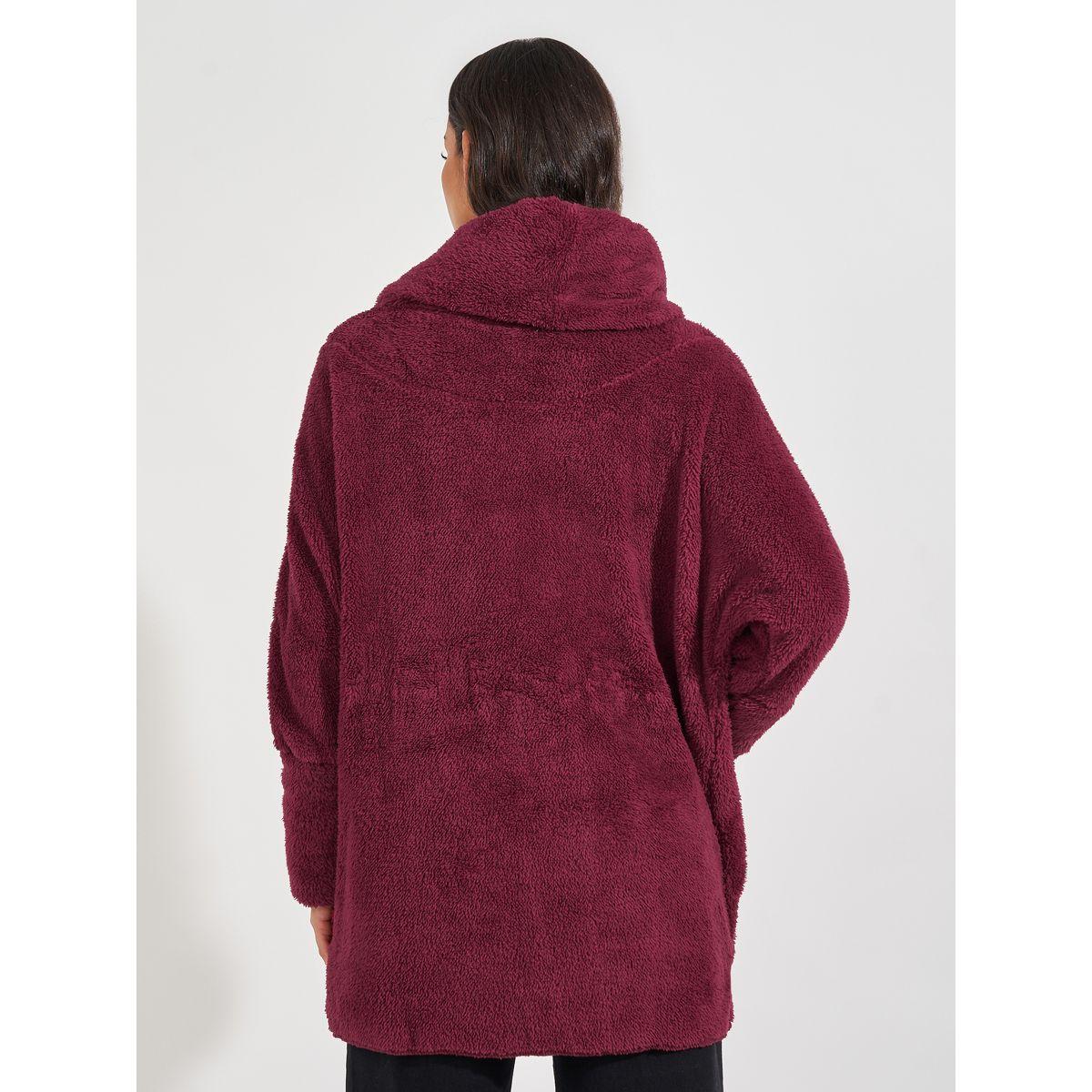 معطف طويل بقصة عادية وفرو صناعي-women-winterwear-coatsandjackets-jackets-image-6