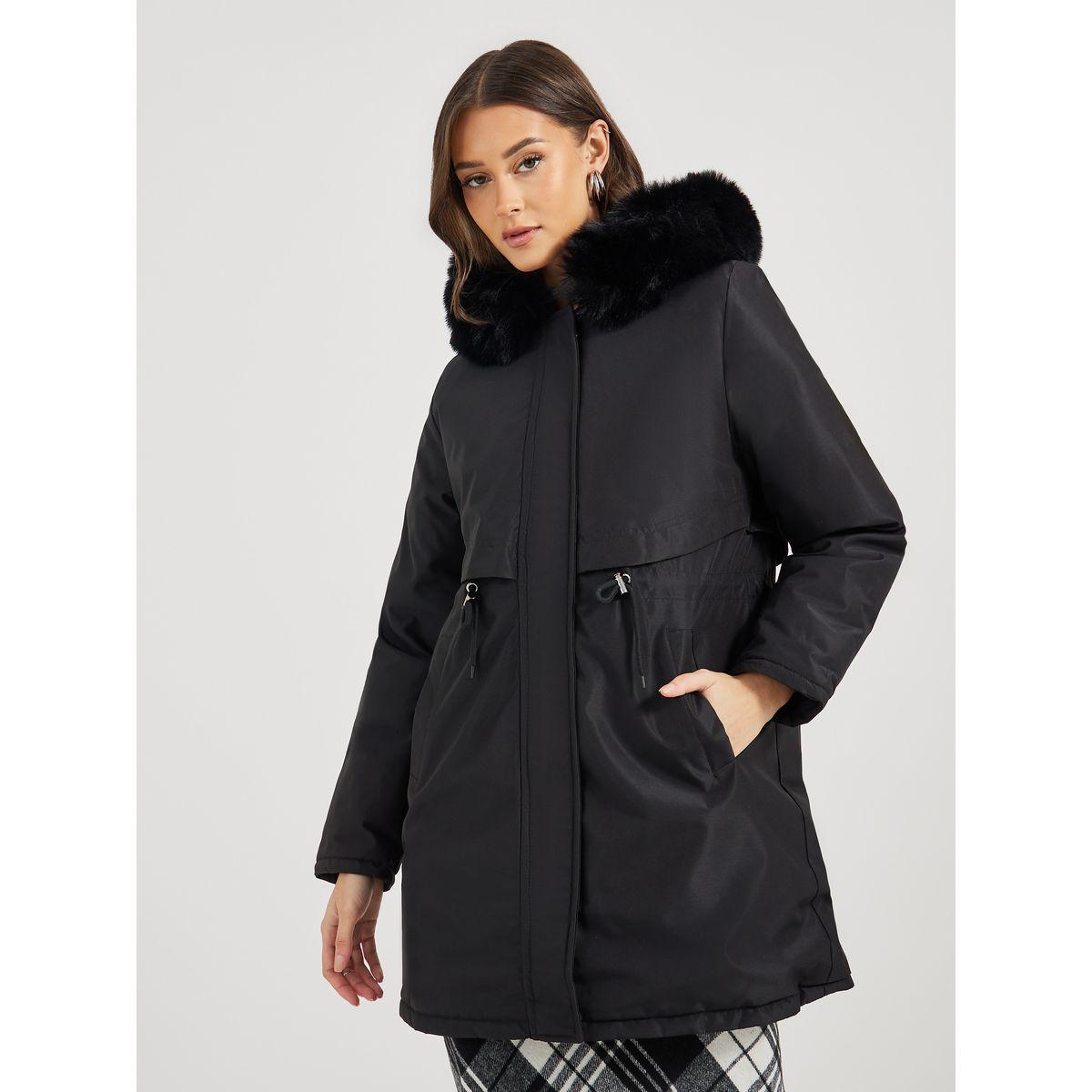 Styli Knee Length Regular Fit Parka Coat-women-clothing-coatsandjackets-coats-image-1