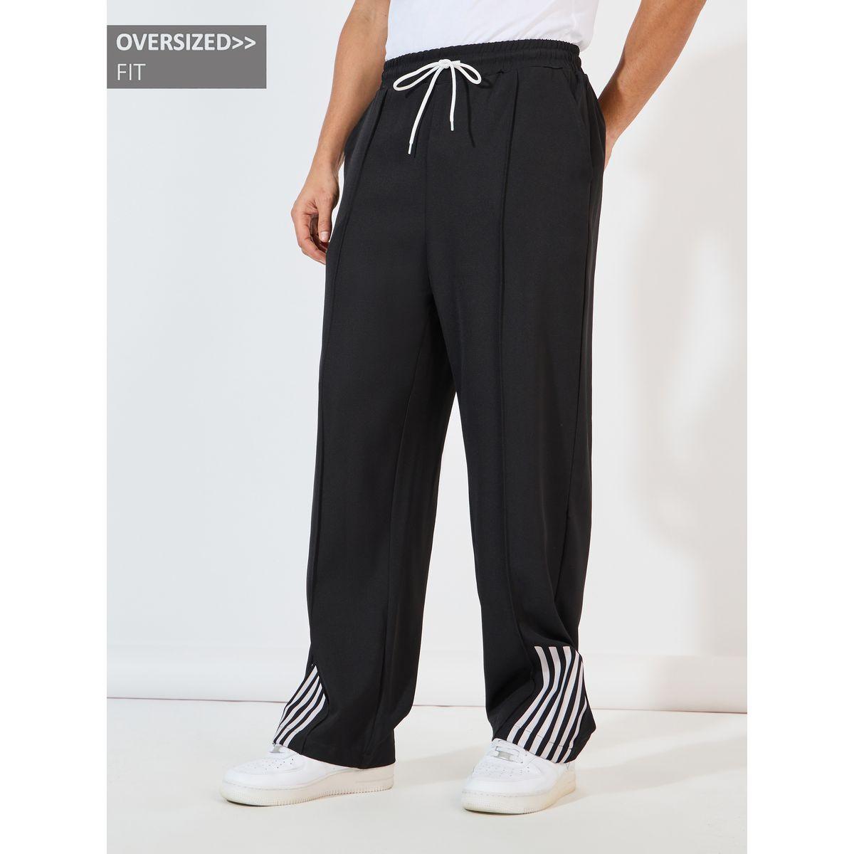 Styli Oversized Stripe Hem Joggers-men-clothing-bottoms-joggers-image-1