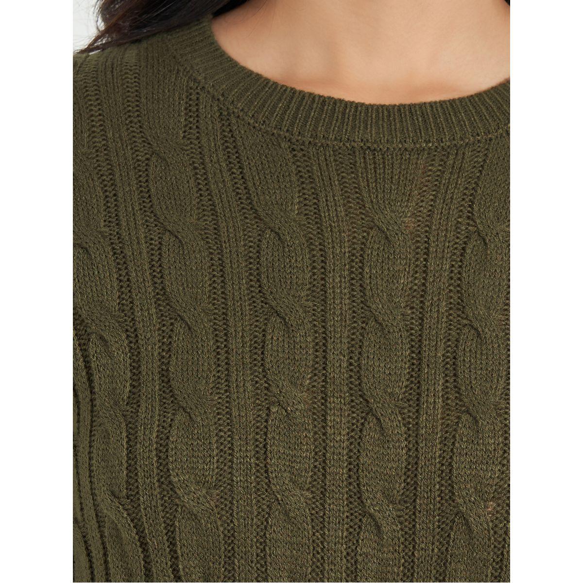 Styli Cable Knit Sweater Knee Length Dress-women-clothing-dresses-image-3