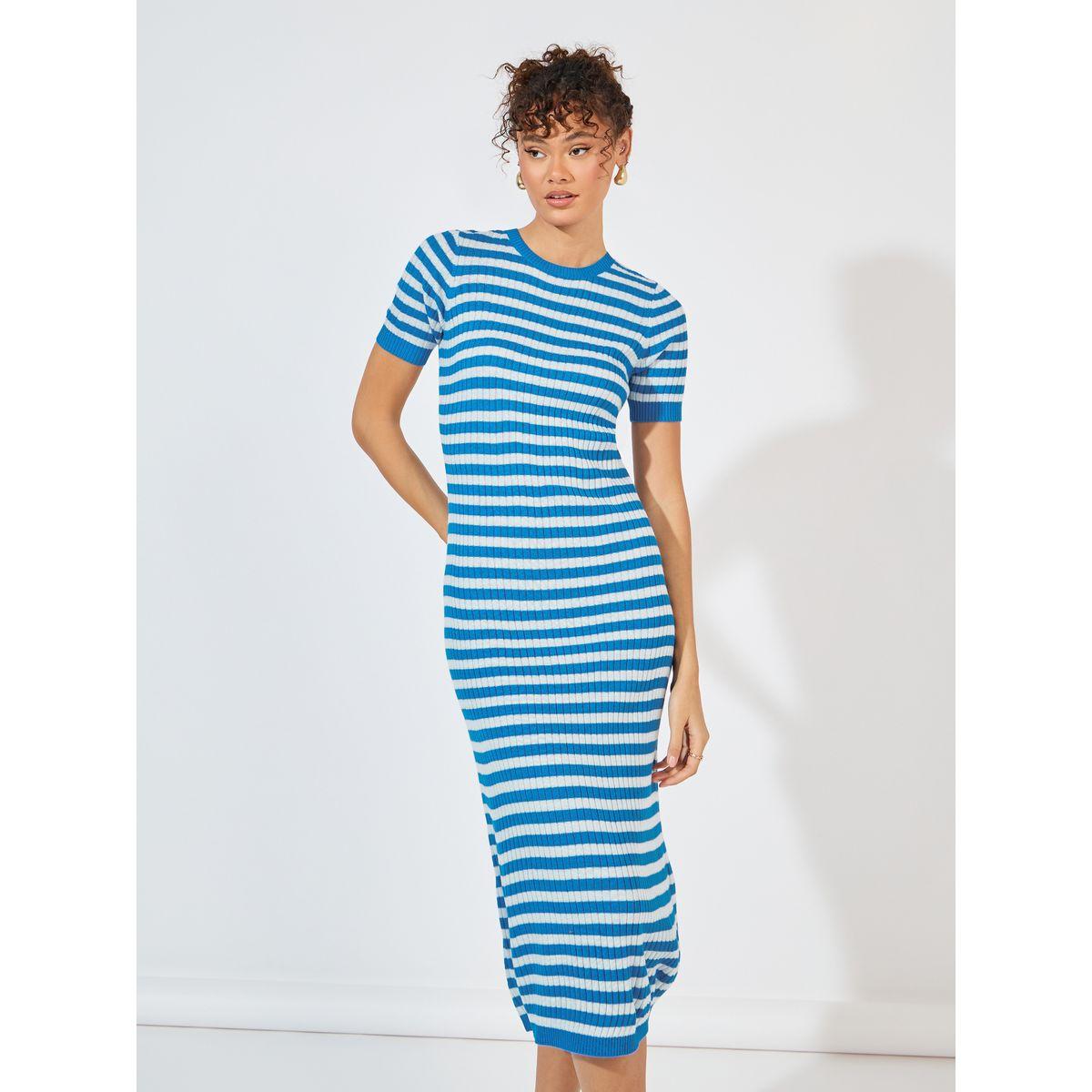 Styli Striped Knit Sweater Midi Dress-women-clothing-dresses-image-5