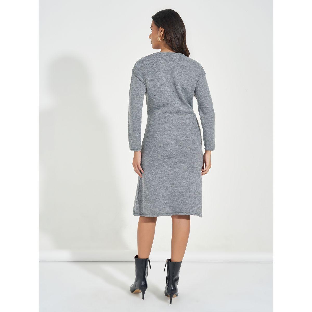 Styli Plain Knit Sweater Knee Length Dress-women-clothing-dresses-image-6