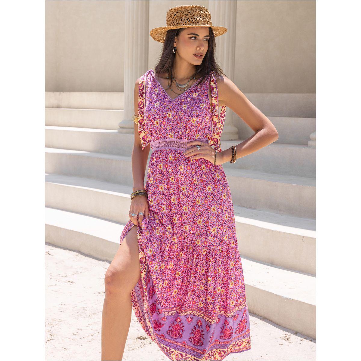 Russty Dustty X Styli Russty Dustty All Over Print Tie-Up Sleeves A-Line Maxi Dress-women-clothing-dresses-image-3