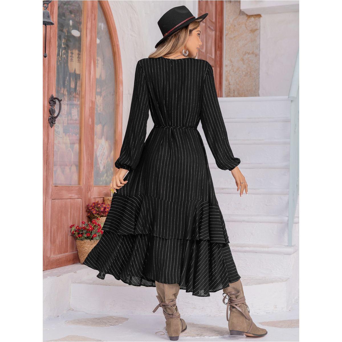 Russty Dustty X Styli Russty Dustty Striped Frill Hem Wrap Midi Dress-women-clothing-dresses-image-6