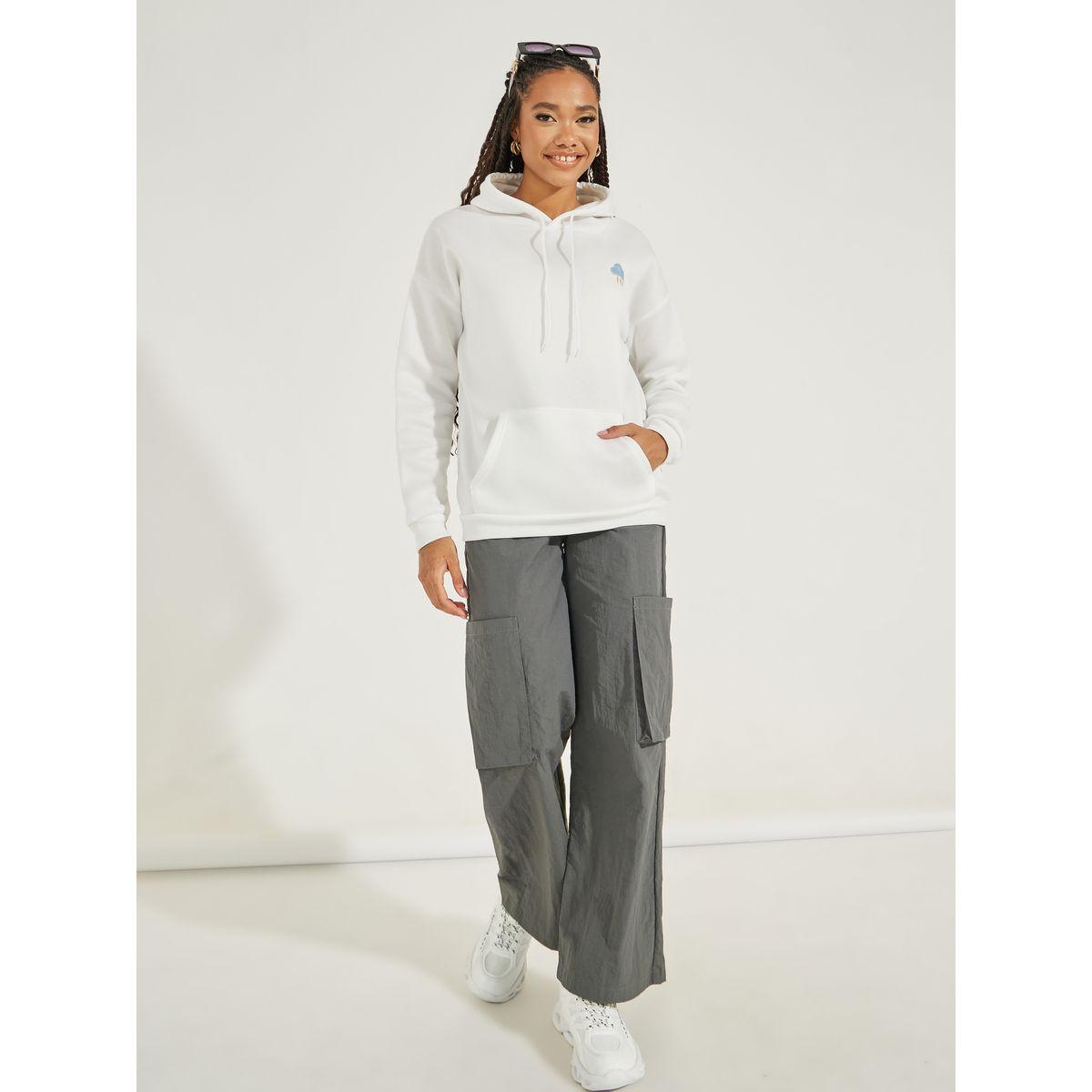 Styli Regular Fit Embroidered Hoodie with Dropped Shoulder-women-clothing-hoodiesandsweatshirts-hoodies-image-2