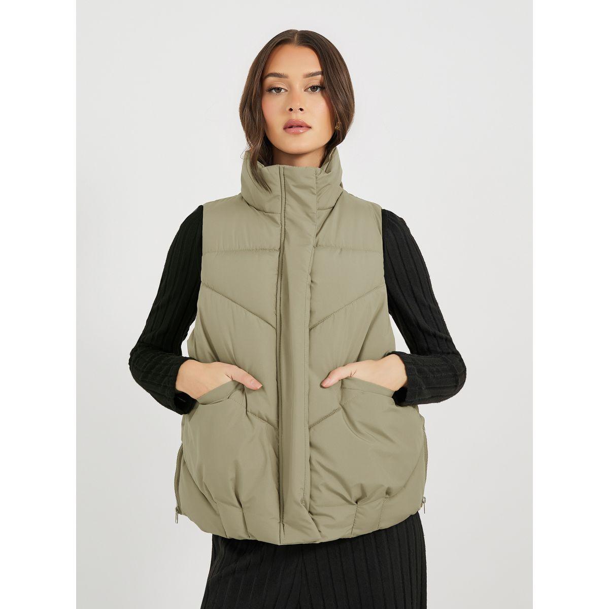 Styli Regular Fit Regular Length Sleeveless Padded Jacket-women-winterwear-coatsandjackets-jackets-image-1