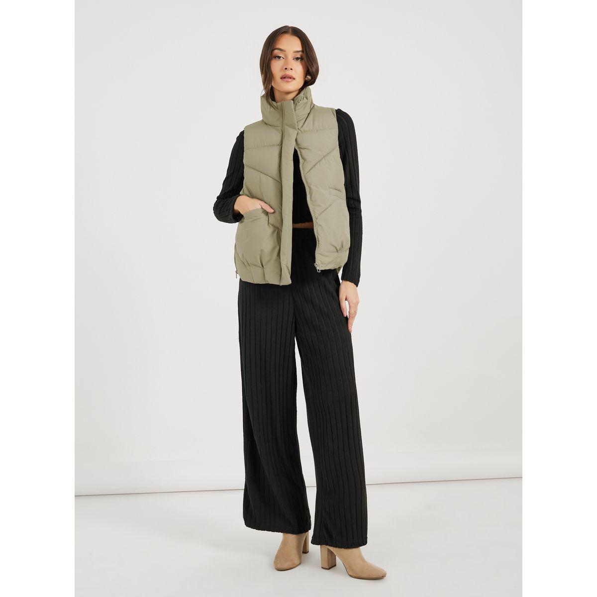 Styli Regular Fit Regular Length Sleeveless Padded Jacket-women-winterwear-coatsandjackets-jackets-image-2
