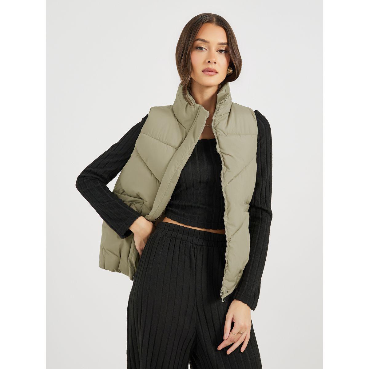 Styli Regular Fit Regular Length Sleeveless Padded Jacket-women-winterwear-coatsandjackets-jackets-image-3
