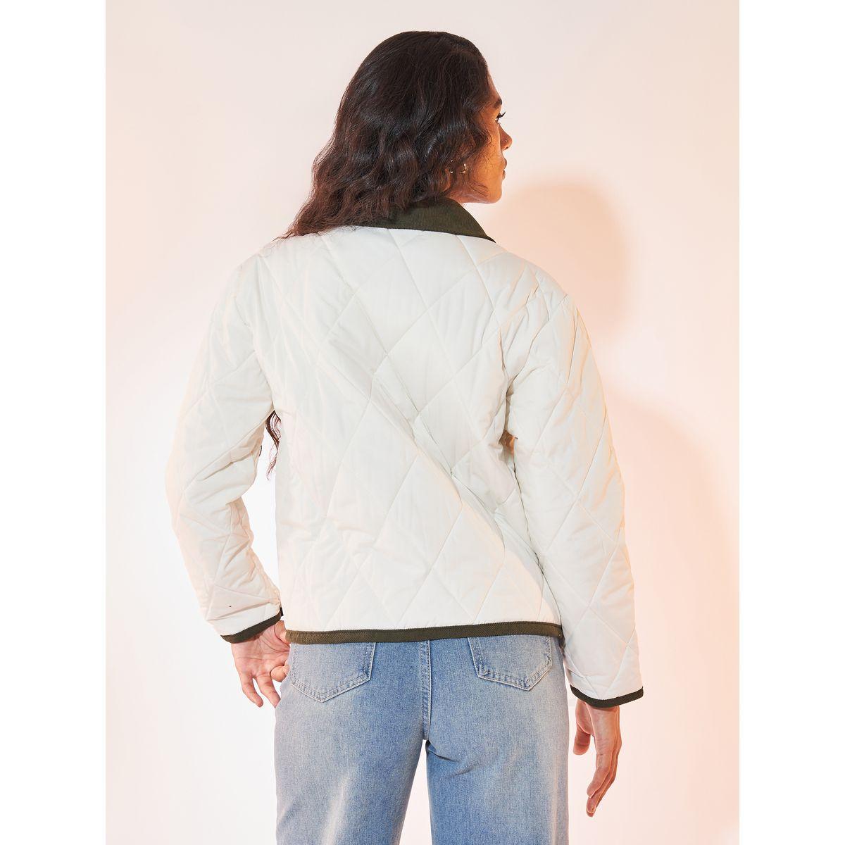 Styli Quilted Contrast Buttoned Jacket-women-clothing-coatsandjackets-coats-image-5