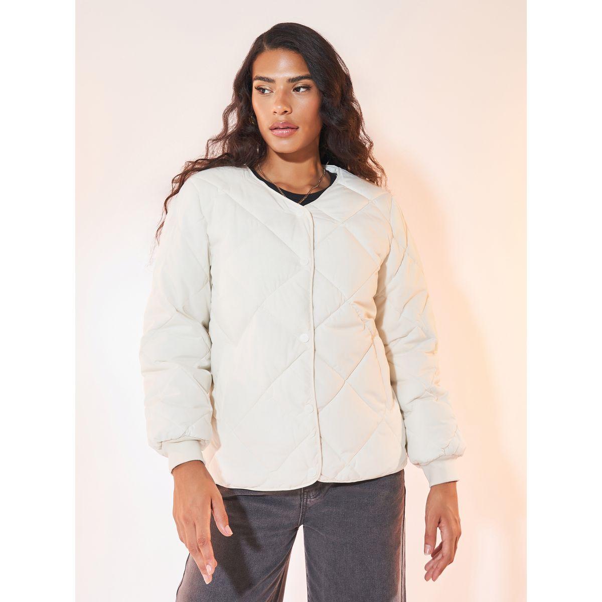 معطف سادة بتفاصيل بارزة الملمس مع أزرار كبس-women-winterwear-coatsandjackets-coats-image-3