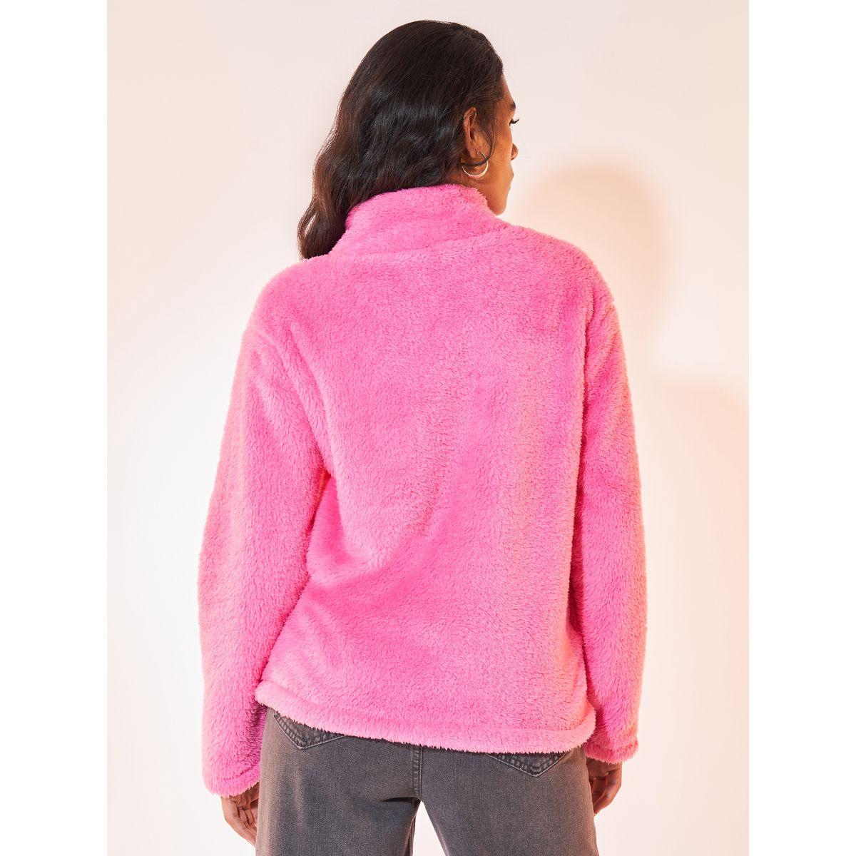 Styli Zipper Front Fleece Jacket-women-winterwear-coatsandjackets-jackets-image-4