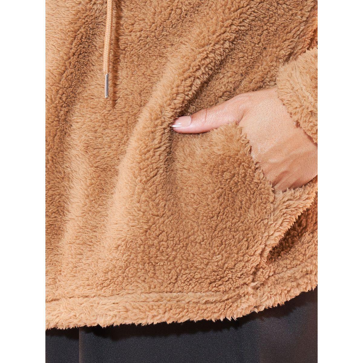 Styli Double-Sided Fleece Jacket with Zipper Front-women-winterwear-coatsandjackets-jackets-image-4