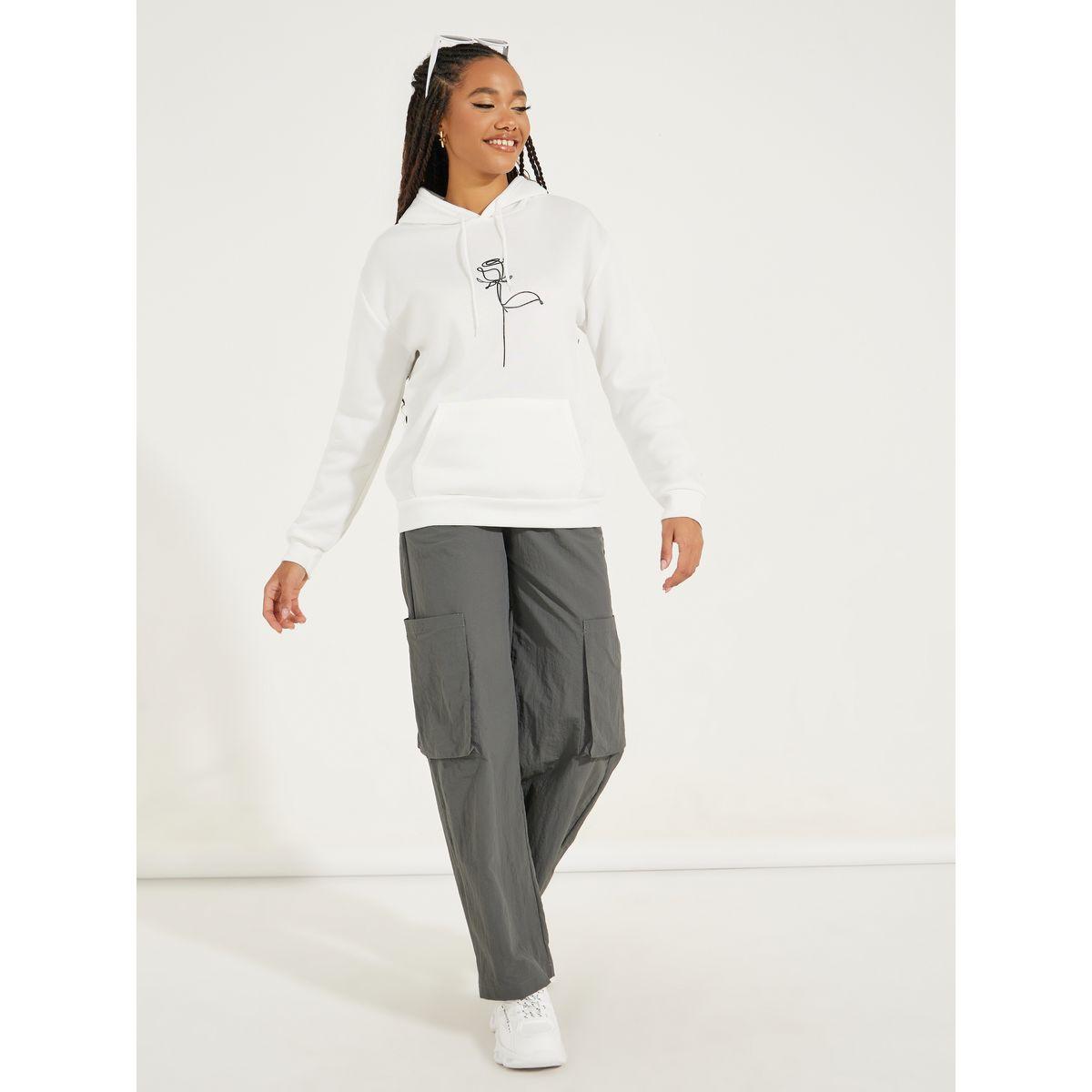 Styli Rose Print Hoodie with Dropped Shoulder-women-clothing-hoodiesandsweatshirts-hoodies-image-2