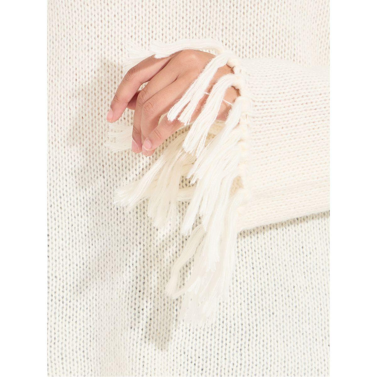 Styli Limited Knitted Turtle Neck Sweater with Tassel Hem Detail-women-winterwear-cardigansandjumpers-jumpers-image-3