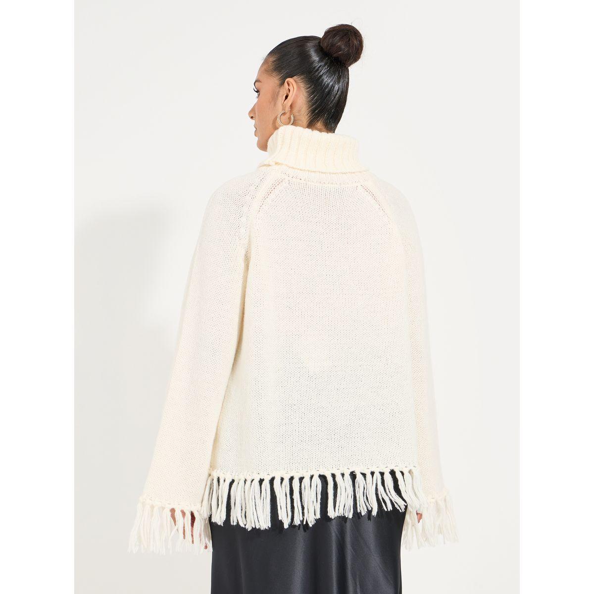 Styli Limited Knitted Turtle Neck Sweater with Tassel Hem Detail-women-winterwear-cardigansandjumpers-jumpers-image-4