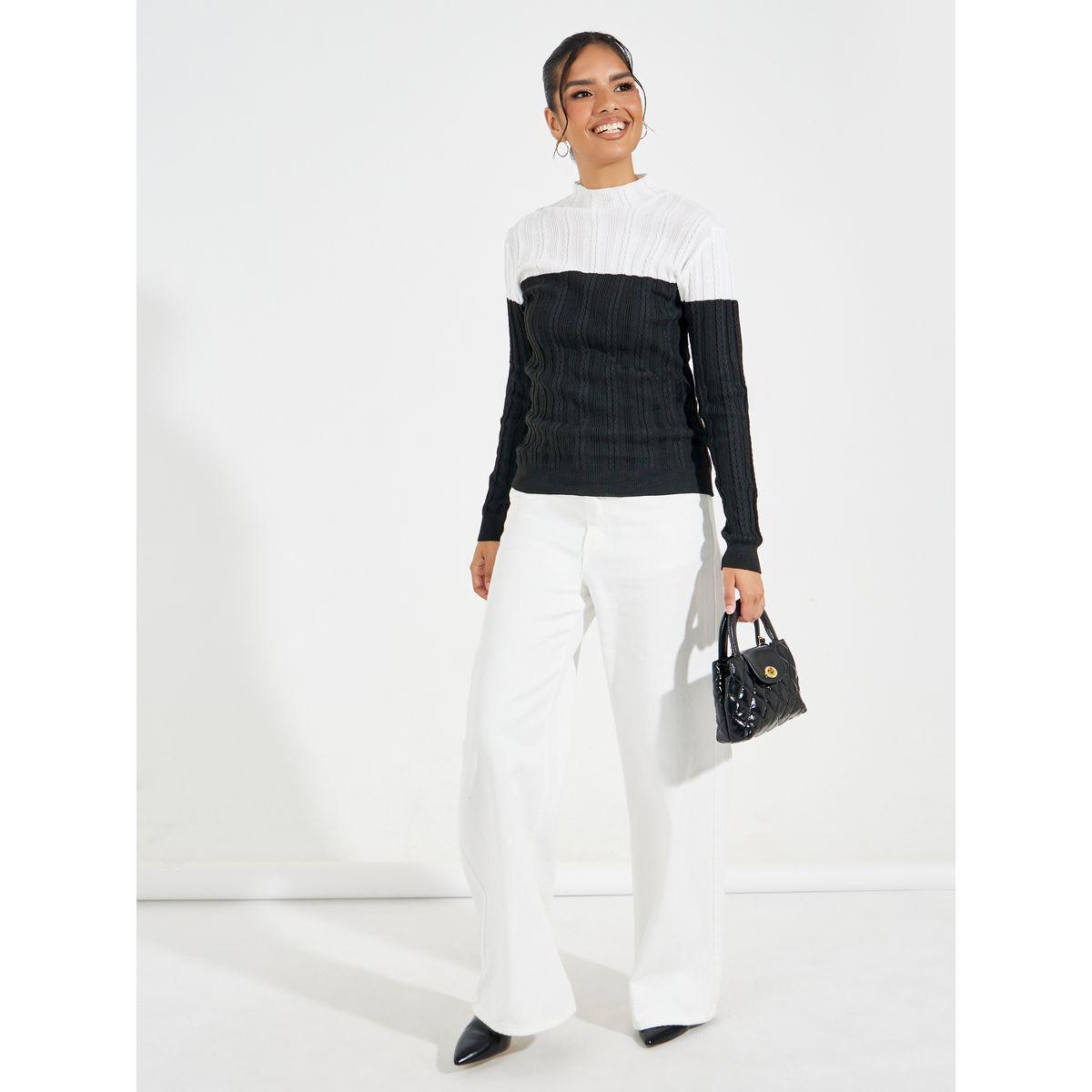 Styli Elevate Color Block High Neck Knit Sweater-women-clothing-cardigansandjumpers-jumpers-image-2