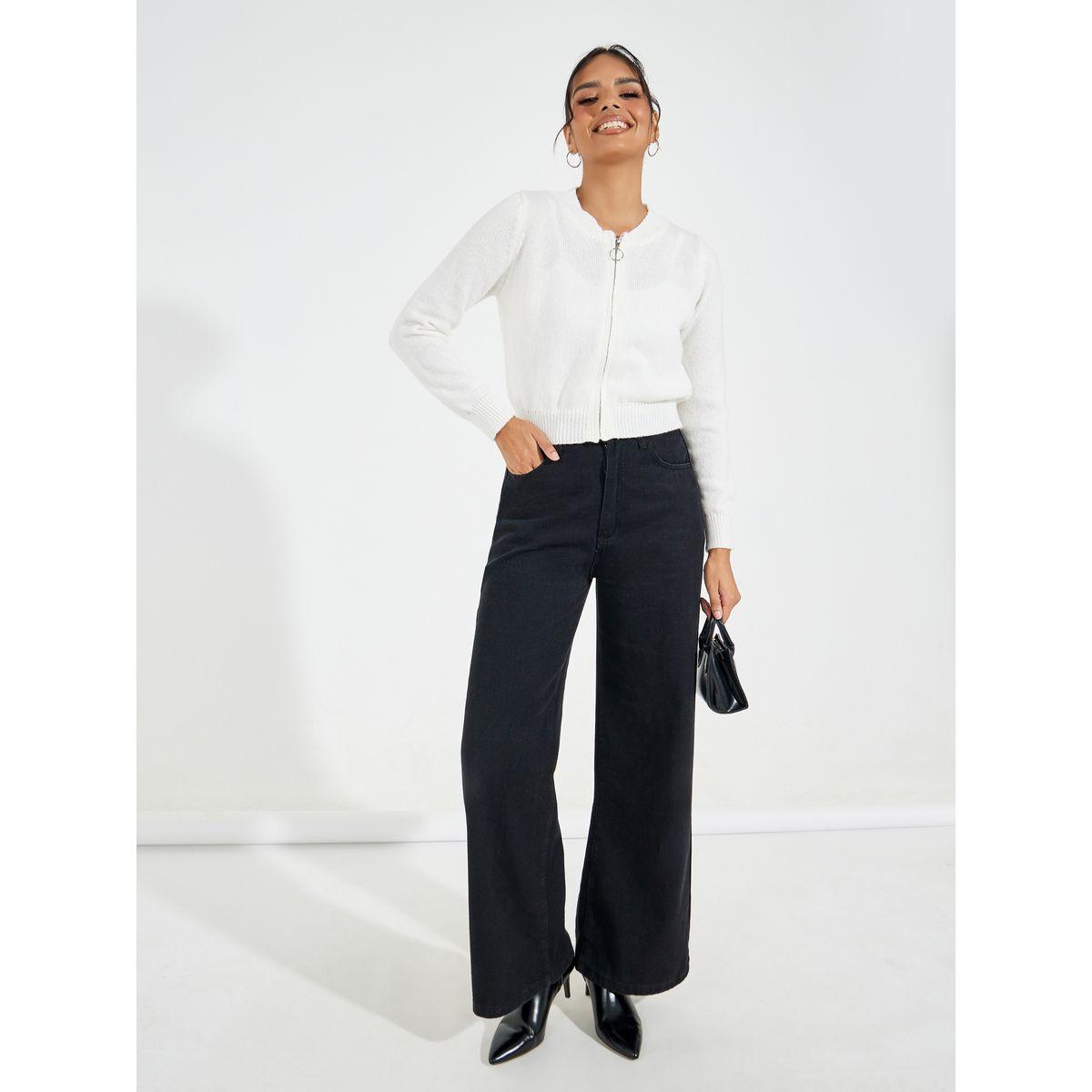 Styli Limited Zip Through Short Length  Knit Sweater-women-clothing-cardigansandjumpers-jumpers-image-2