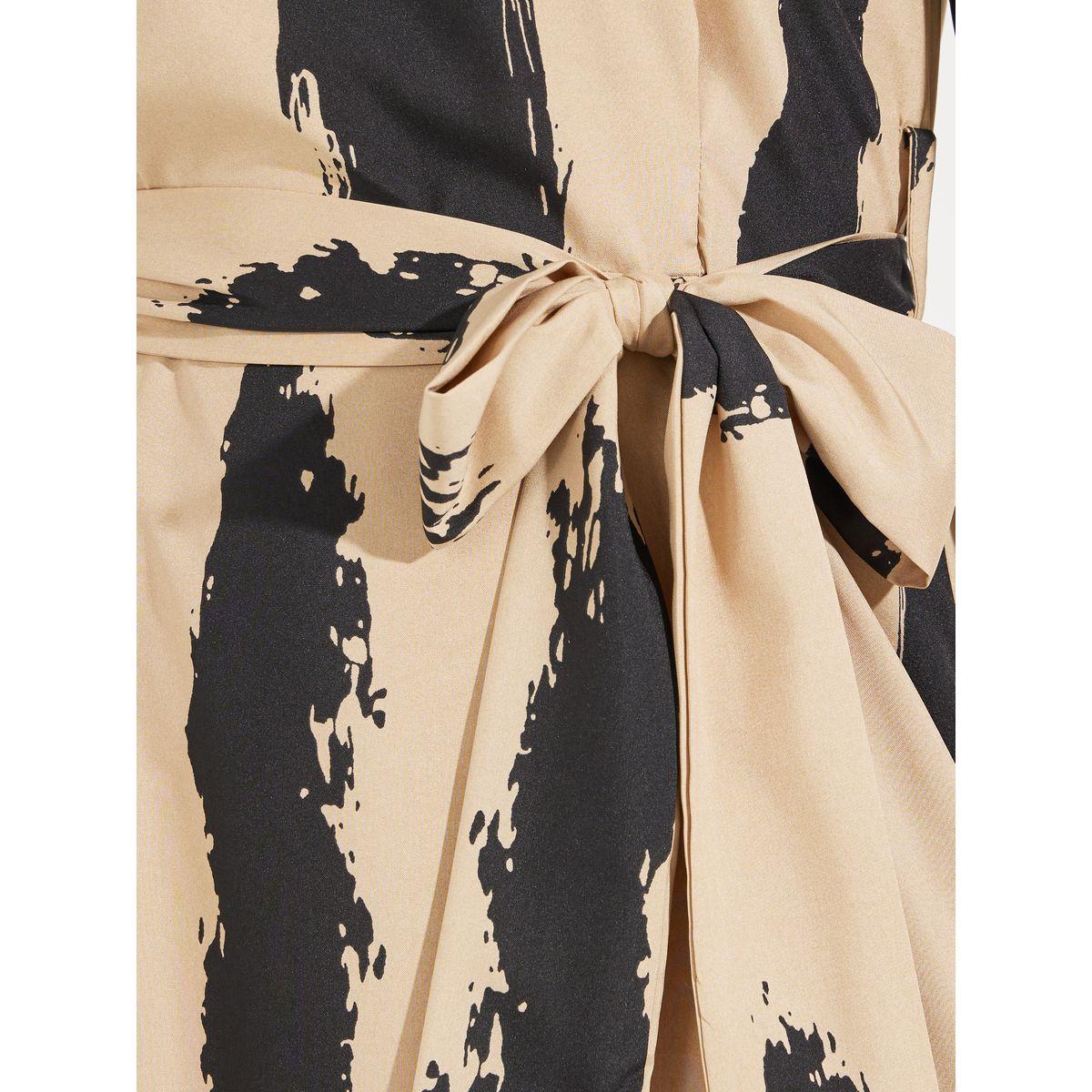 فستان طويل بياقة دائرية واكمام طويلة مع رباط خصر-women-clothing-dresses-image-3
