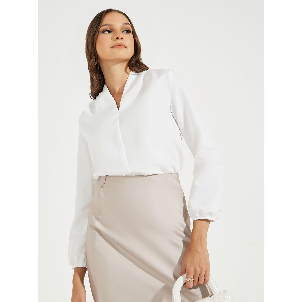 بلوزة سادة بقصة عادية واكمام طويلة-women-clothing-shirtsandblouses-blouses-image-1