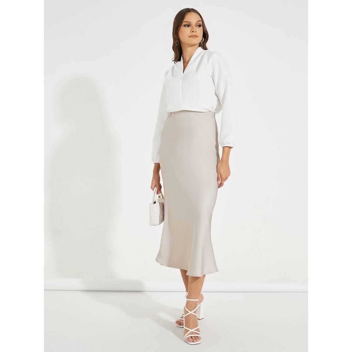 Styli Solid V Neck Regular Fit Blouse-women-clothing-shirtsandblouses-blouses-image-2