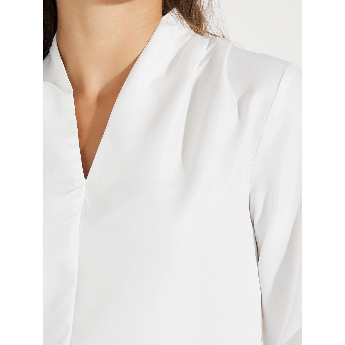 Styli Solid V Neck Regular Fit Blouse-women-clothing-shirtsandblouses-blouses-image-4
