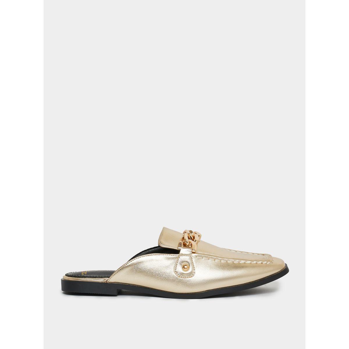 Styli Embellished Metallic Slide On Mules-women-shoes-flats-mules-image-2