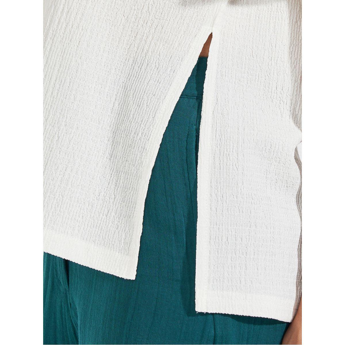 Styli Elevate Oversized Textured T-Shirt with High-Low Hem-women-clothing-tshirts-image-4