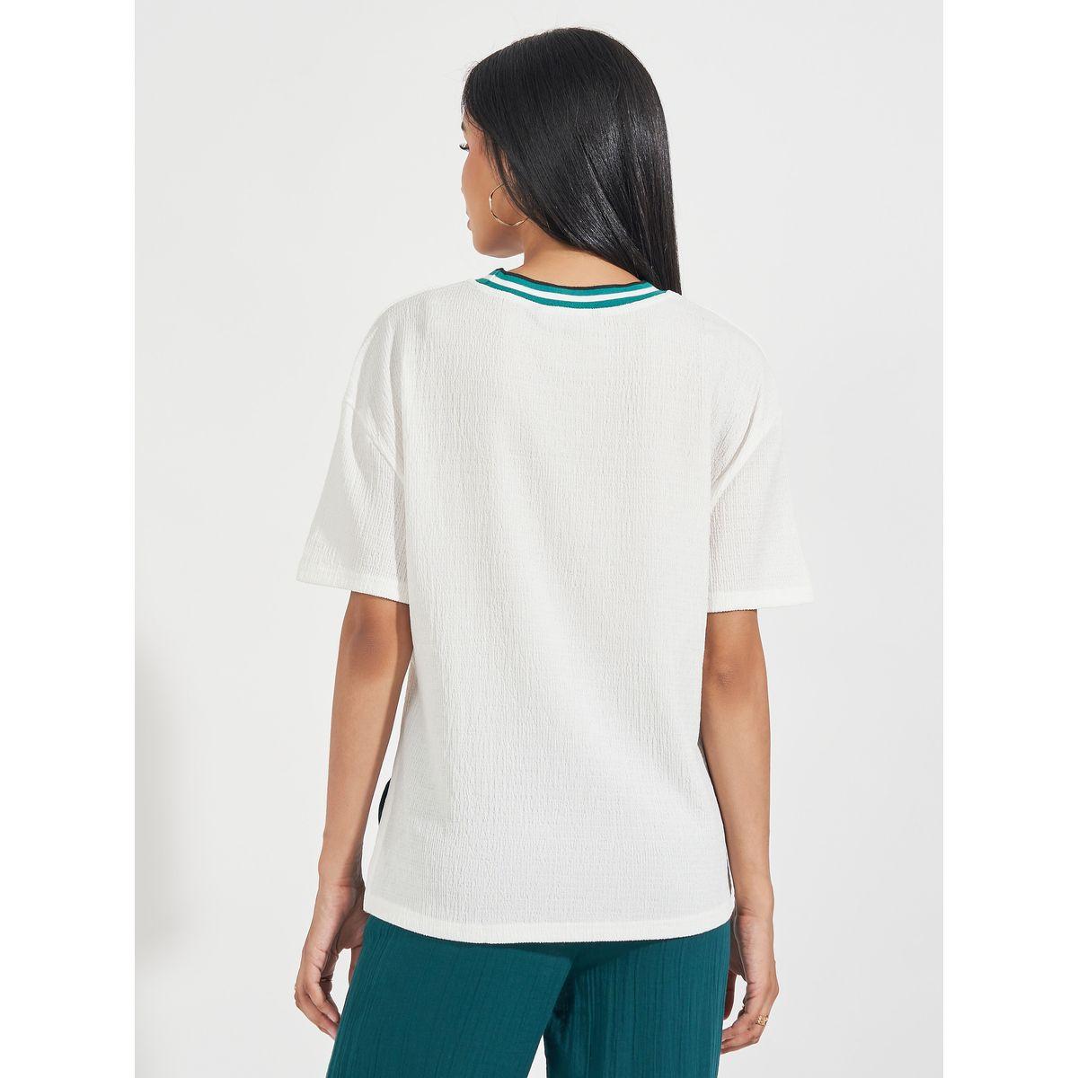 Styli Elevate Oversized Textured T-Shirt with High-Low Hem-women-clothing-tshirts-image-5