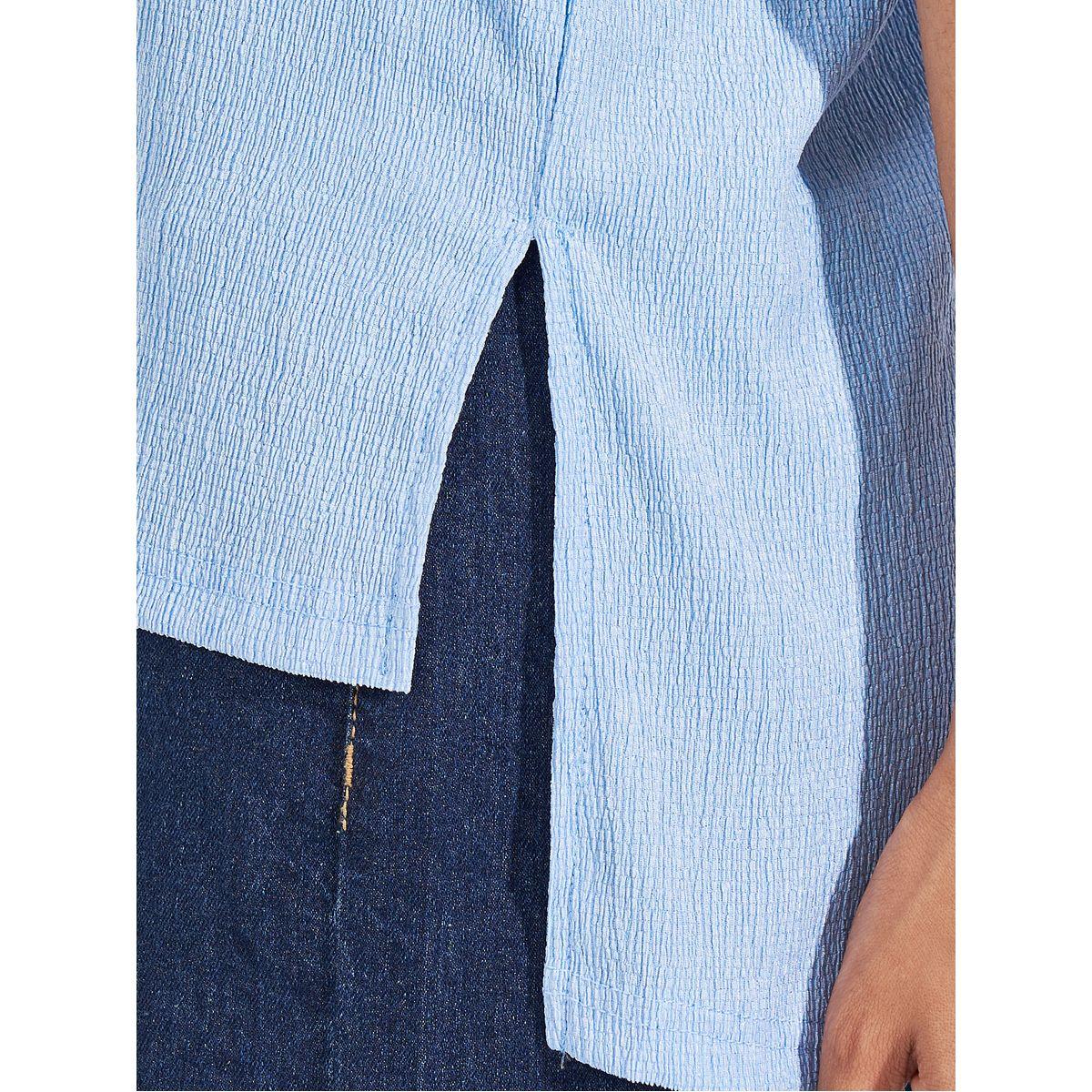 Styli Elevate Oversized Textured T-Shirt with High-Low Hem-women-clothing-tshirts-image-4