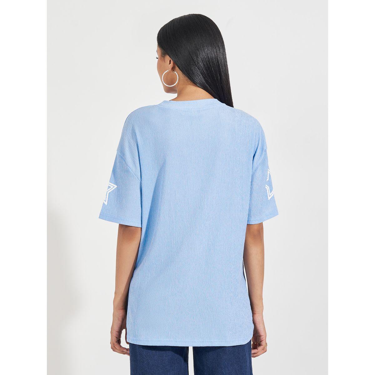 تيشيرت فضفاض بحافة غير متماثلة الطول-women-clothing-tshirts-image-5