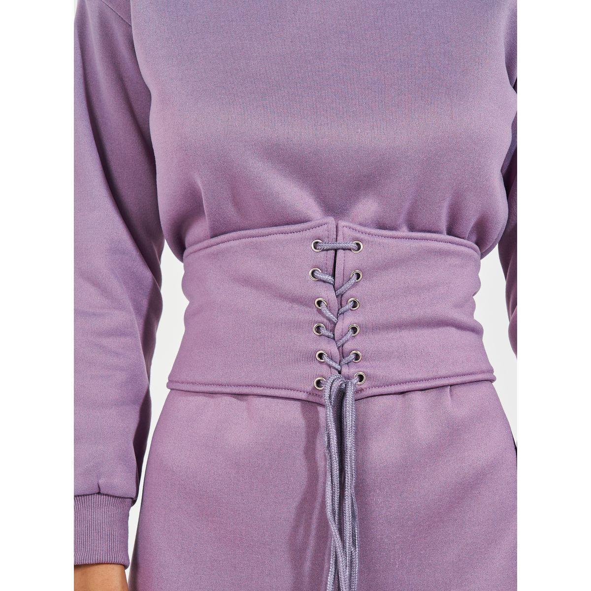 فستان ميدي بخصر كورسيه وحزام-women-clothing-dresses-image-3