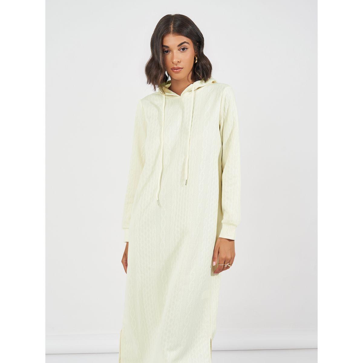 Styli Elevate Cable Knit Hooded Midi Dress-women-clothing-dresses-image-2