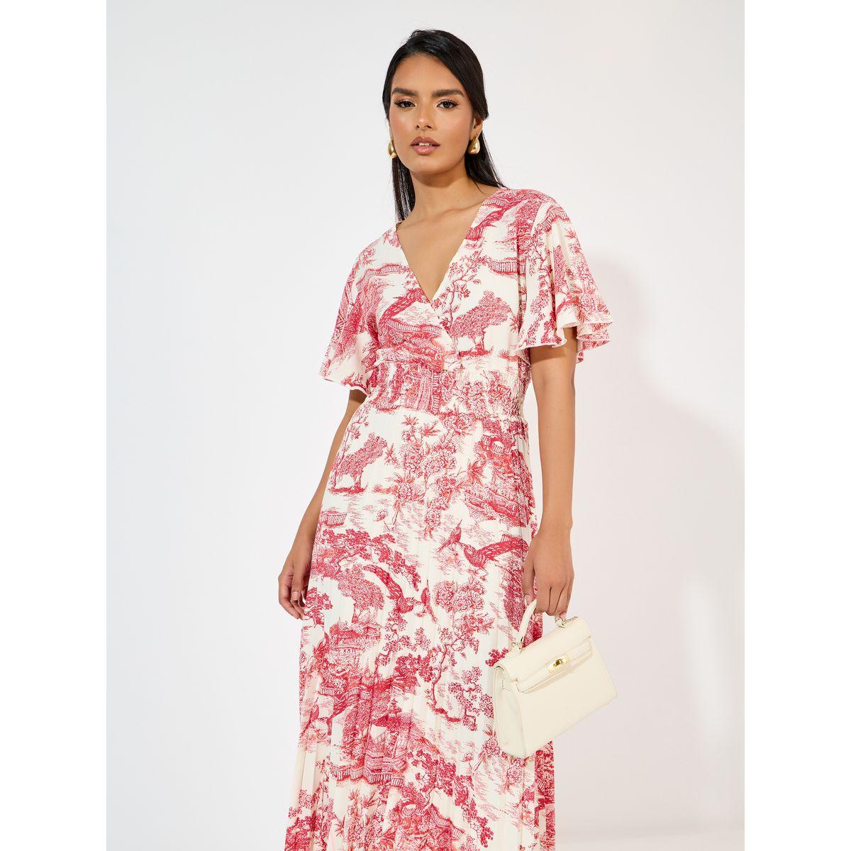 فستان ميدي مطبع بالكامل مع كسرات-women-clothing-dresses-image-5