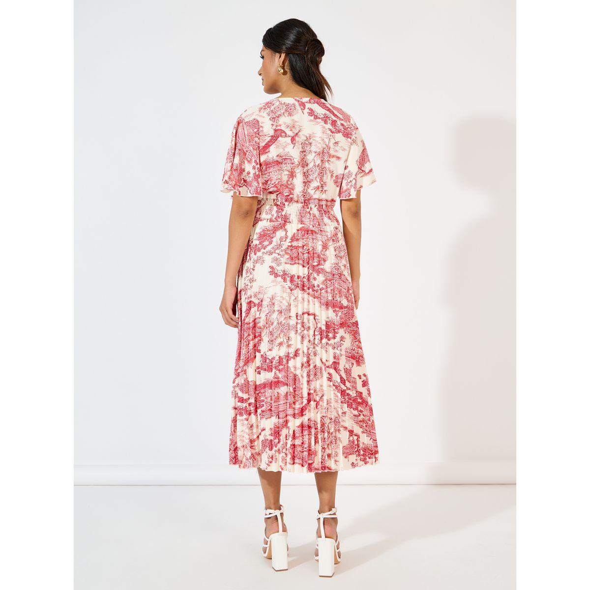 Styli All Over Print Pleated A-Line Midi Dress-women-clothing-dresses-image-6